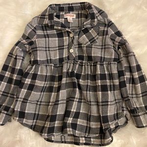 Cat & Jack Plaid Peplum Top